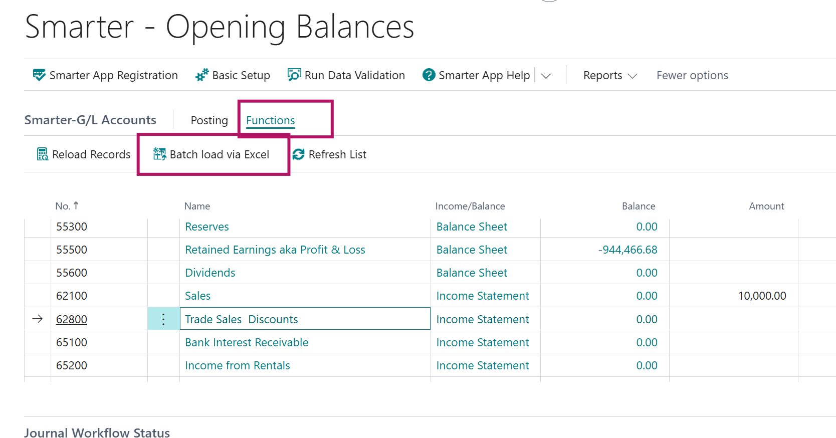 The image displays a dashboard of accounting data from the Smarter App, showcasing various financial accounts such as income, balance, reserves, dividends, sales, and others, with their respective balances.
AI-generated content may be incorrect.